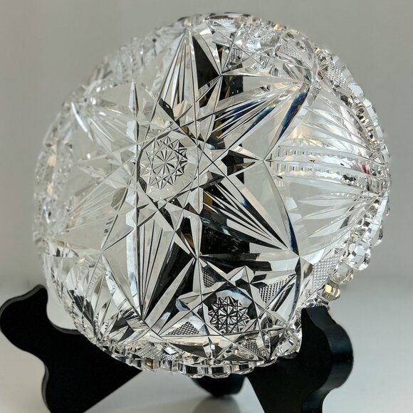 Brilliant Period Cut Glass | 7” Nappy Bowl | Vintage Cut Glass - Picture 10 of 10